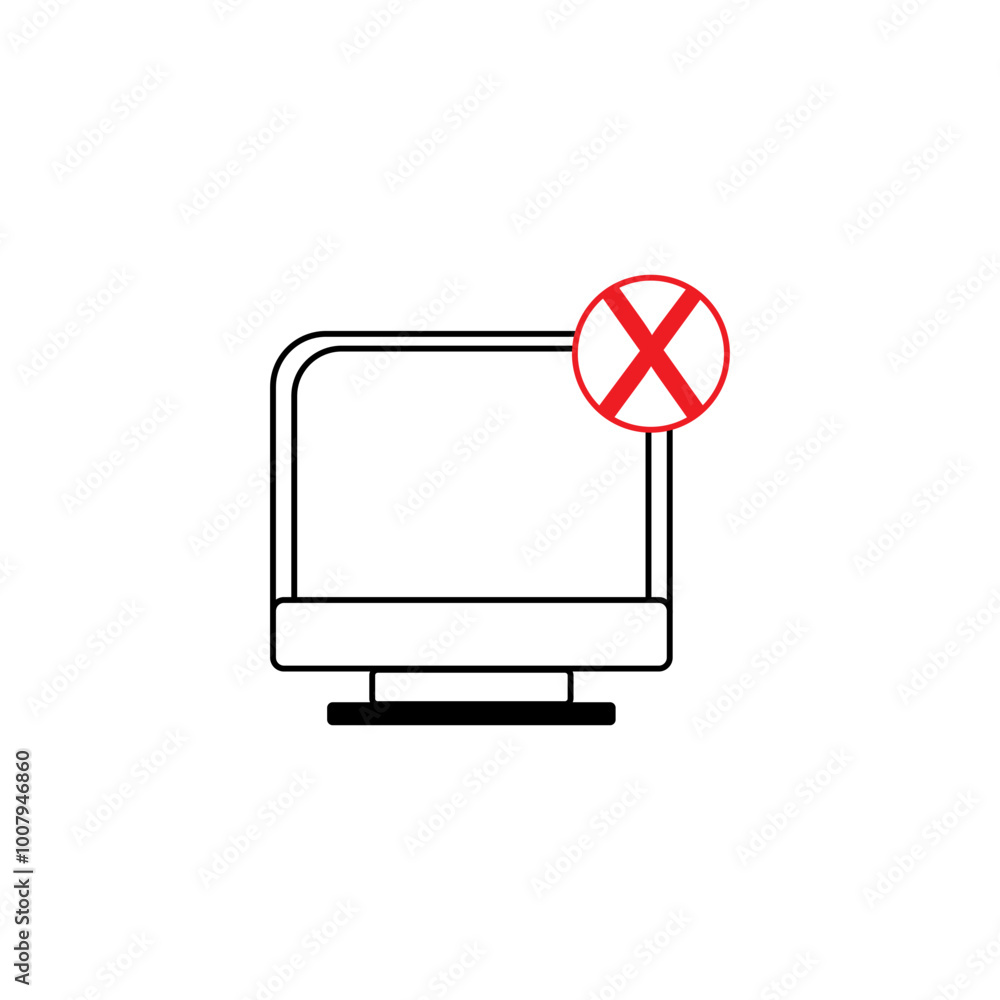 illustration not connected to computer network illustration not connected to computer network