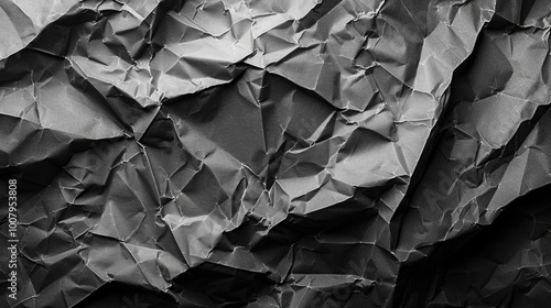 Crumpled blue paper texture