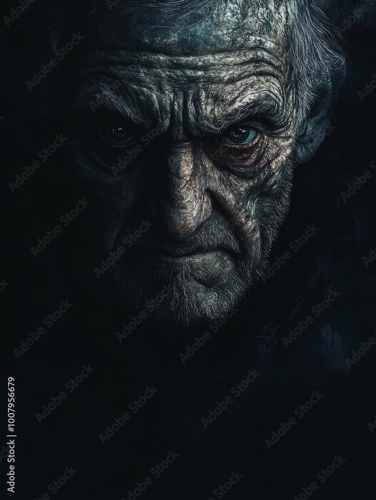 A Chilling Image of an Old Man A Chilling Image of an Old Man