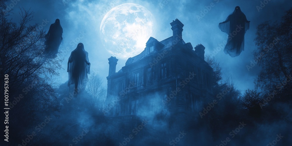 Floating Ghosts Silhouette Floating Ghosts Silhouette