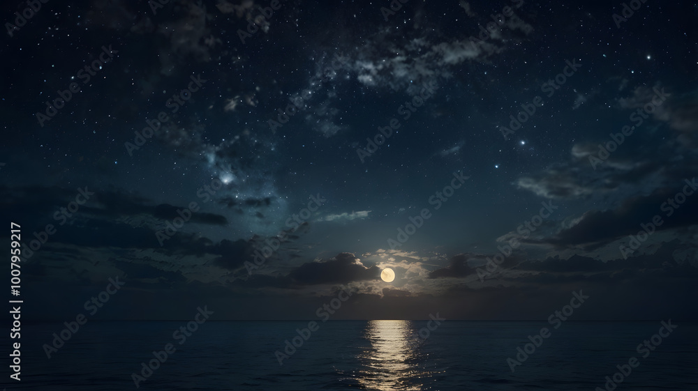 moon over the sea moon over the sea