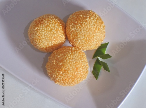 Onde onde dessert from Indonesian photo