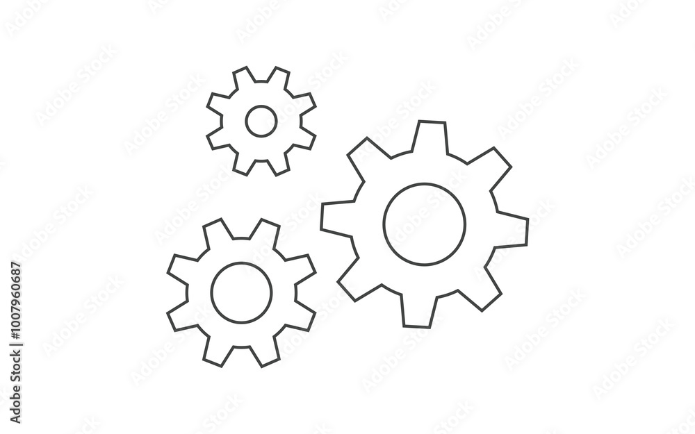 Gear outline icon, gear settings sign. Setting symbol. graphic picture. high quality. illustration graphic vector design Gear outline icon, gear settings sign. Setting symbol. graphic picture. high quality. illustration graphic vector design