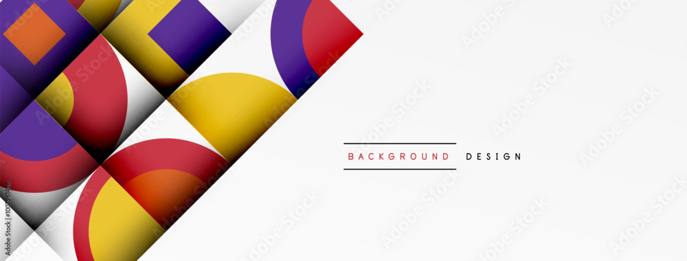 Geometric design abstract background - circles squares Geometric design abstract background - circles squares