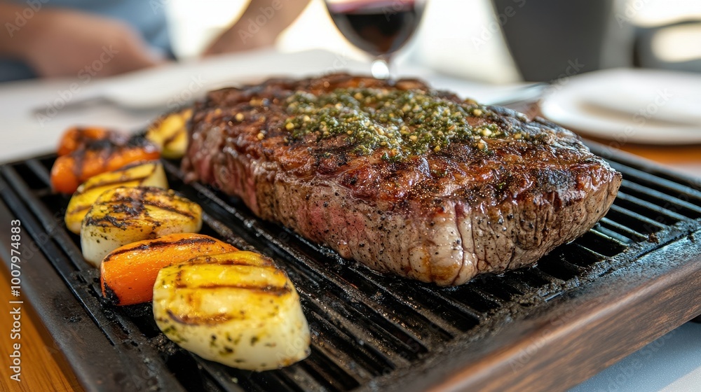 Sizzling Argentine Asado Steak Cooked to Perfection Sizzling Argentine Asado Steak Cooked to Perfection