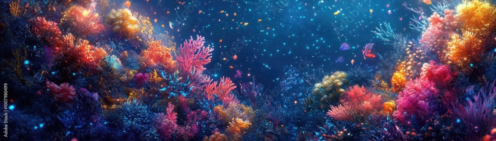 Birds-eye view of a dreamlike fantasy world blending vibrant bioluminescent flora and futuristic technology, captivating colors and intricate designs Birds-eye view of a dreamlike fantasy world blending vibrant bioluminescent flora and futuristic technology, captivating colors and intricate designs