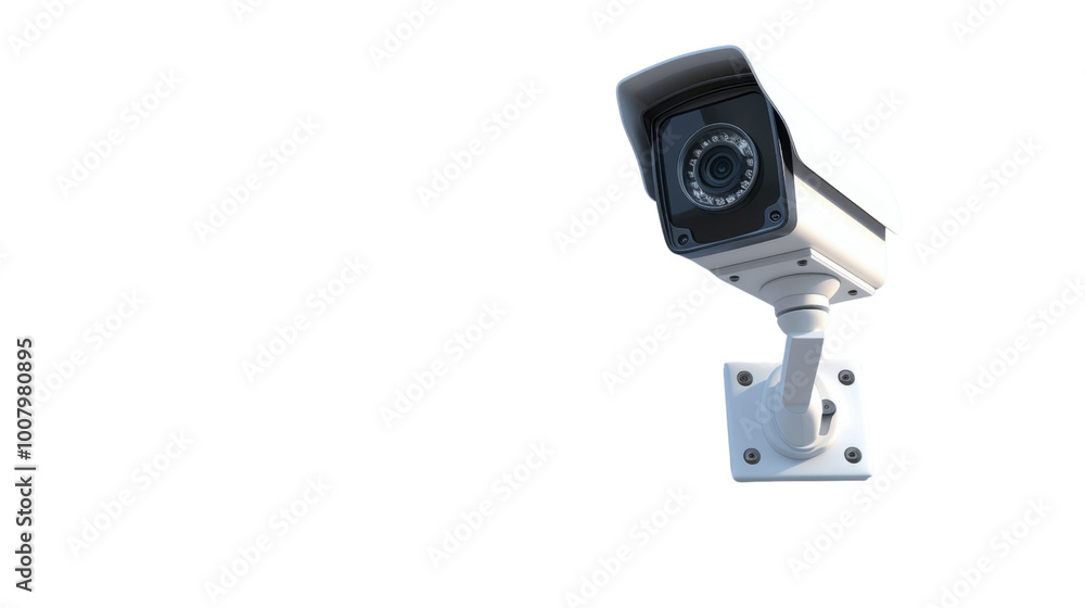 Solar-powered wireless security camera on white background Solar-powered wireless security camera on white background