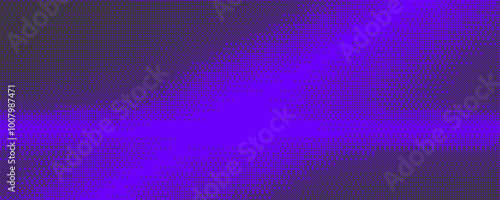 Bitmap background with pixel pattern. Retro arcade game textured gradient. Purple dotted dither gradation. Vector digital noisy abstract bg.