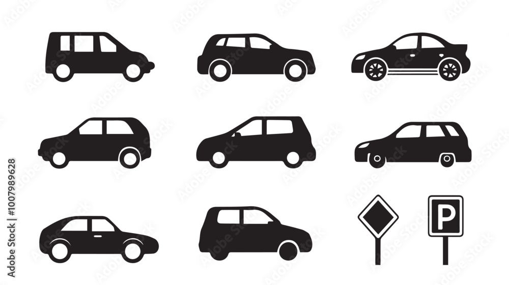 Car parking sign. Car parking vector icons. Parking and traffic signs isolated
Car parking sign. Car parking vector icons. Parking and traffic signs isolated