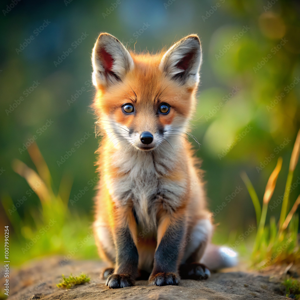 Obraz premium red fox vulpes. fox, animal, wildlife, red, red fox, mammal, nature, wild, vulpes vulpes, fur, predator, cute, cub, young, carnivore, vulpes, white, isolated, grass, sitting, hunter, canine