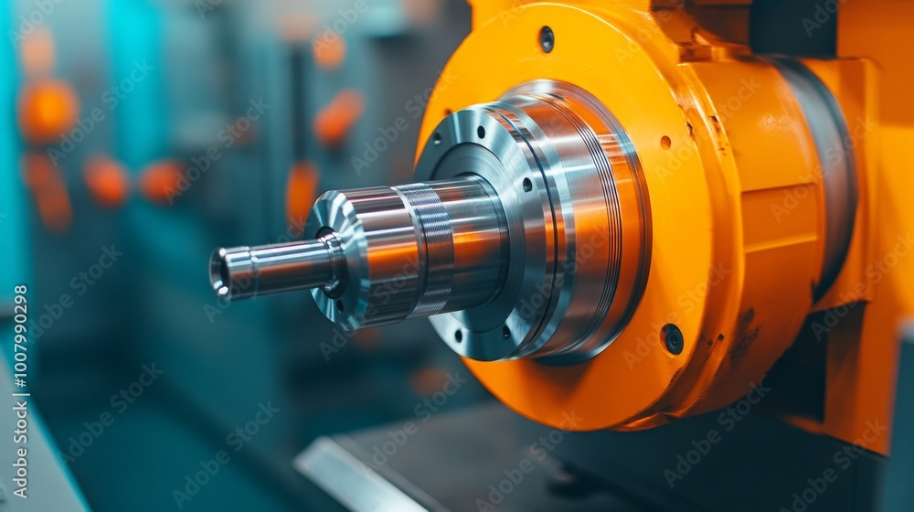 A close-up view of a precision-engineered industrial component, showcasing intricate metal parts and bright orange detailing. A close-up view of a precision-engineered industrial component, showcasing intricate metal parts and bright orange detailing.