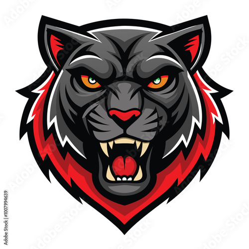 panther esport mascot vector illustration