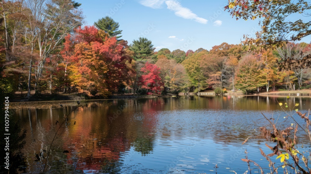 Autumnal Reflection in a Tranquil Lake Autumnal Reflection in a Tranquil Lake