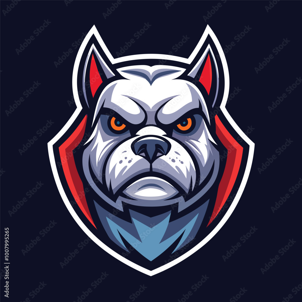 pitbull dog esport mascot vector illustration pitbull dog esport mascot vector illustration