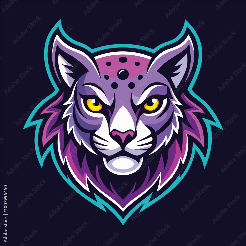 Fototapeta premium leopard esport mascot vector illustration