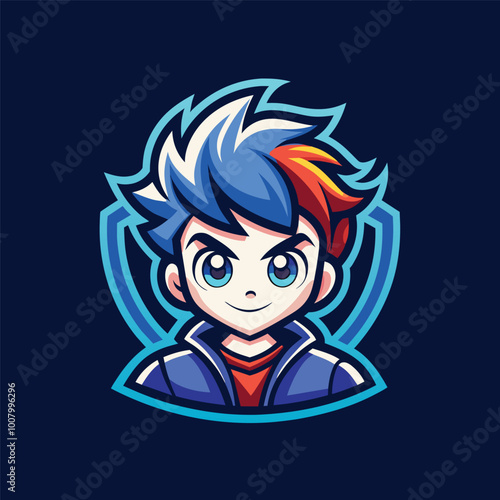gaming boy esport mascot vector illustration
