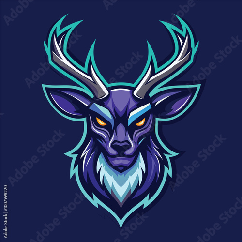 deer esport mascot vector illustration