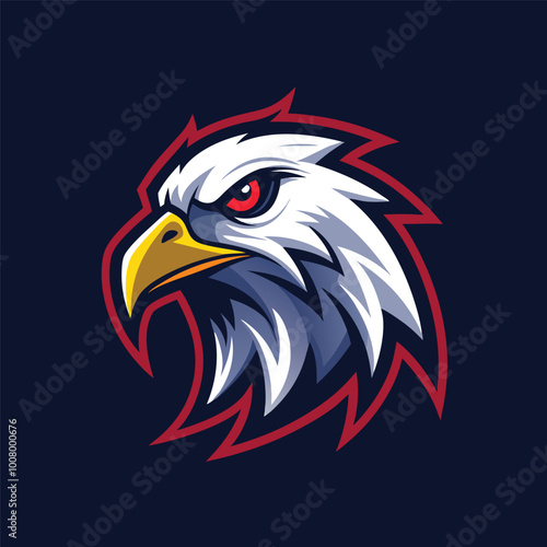 eagle head esport mascot vector illustration photo