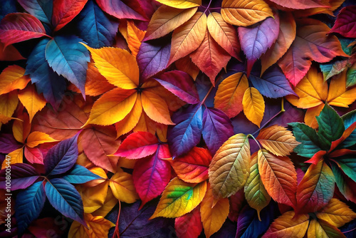 Wallpaper Mural colorful autumn leaves. flower, nature, autumn, pattern, floral, leaf, plant, leaves, summer, blossom, flowers, beauty, garden, spring, flora, art, orange, seamless, color, vector, season, yellow, tex Torontodigital.ca