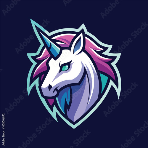 Wallpaper Mural unicorn esport mascot vector illustration Torontodigital.ca