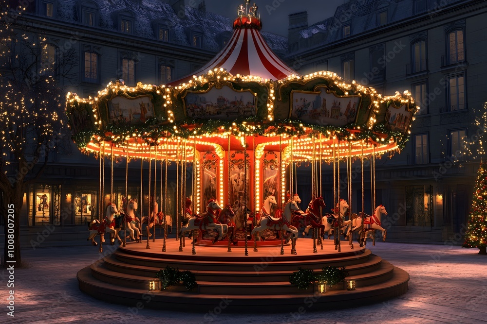 Carousel in a Snowy Night Carousel in a Snowy Night
