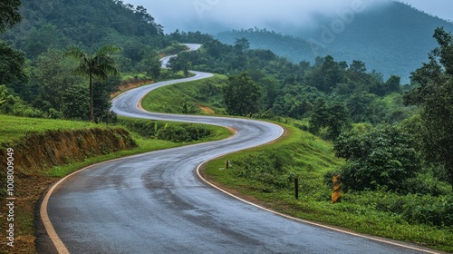 The winding roads and scenic hills at Wang Nam Khiao, a perfect escape from city life.