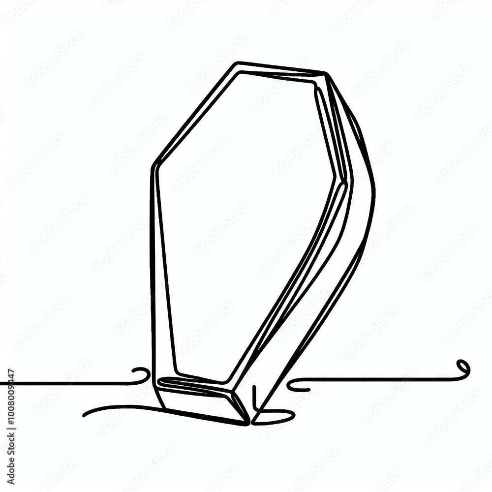 coffin silhouette thin lines coffin silhouette thin lines