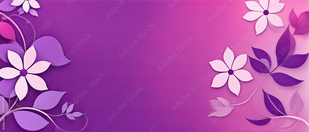 Fototapeta premium Purple and Pink Floral Background
