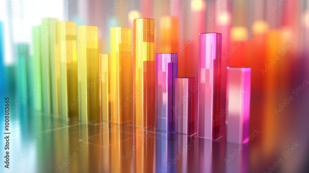 Colorful 3D bar graphs with data charts, representing business analytics, statistics, financial growth, and market analysis. Colorful 3D bar graphs with data charts, representing business analytics, statistics, financial growth, and market analysis.