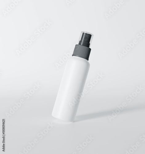 3d render white spray bottle