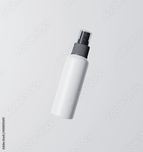 3d render floatimockup, template, realistic, 3d, product, promo, promotion, presentation, brand, branding, photography, render, perfumery, essence, spray, glass, beauty, beauty cang white spray bottle