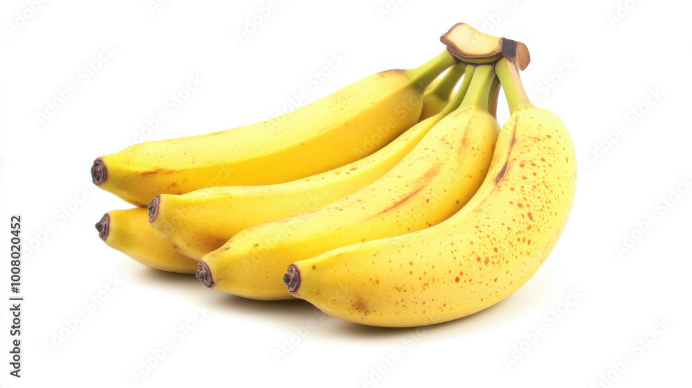 Bunch of yellow bananas, isolated with crisp white background, complete with clipping path and full depth of field for versatile use in professional designs. Bunch of yellow bananas, isolated with crisp white background, complete with clipping path and full depth of field for versatile use in professional designs.