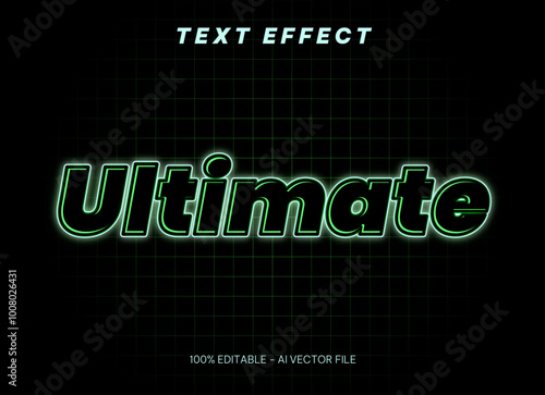 ultimate neon editable text effect