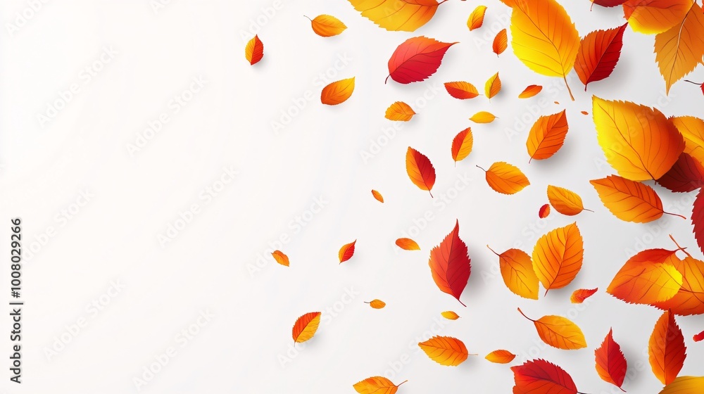 Colorful autumn leaves on white background Colorful autumn leaves on white background