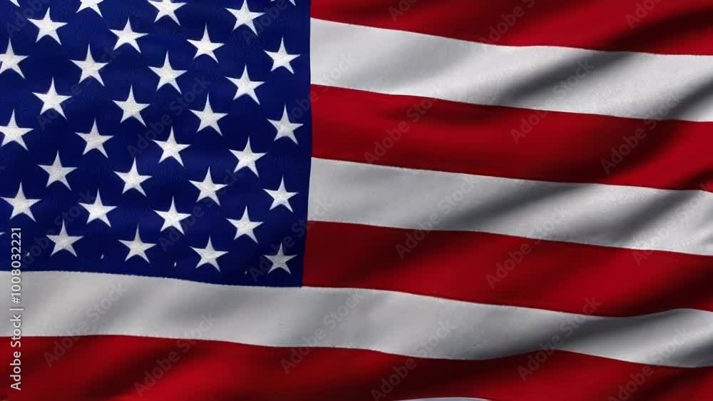 A close-up view of the American flag waving, symbolizing patriotism and national pride through vibrant colors and movement. A close-up view of the American flag waving, symbolizing patriotism and national pride through vibrant colors and movement.