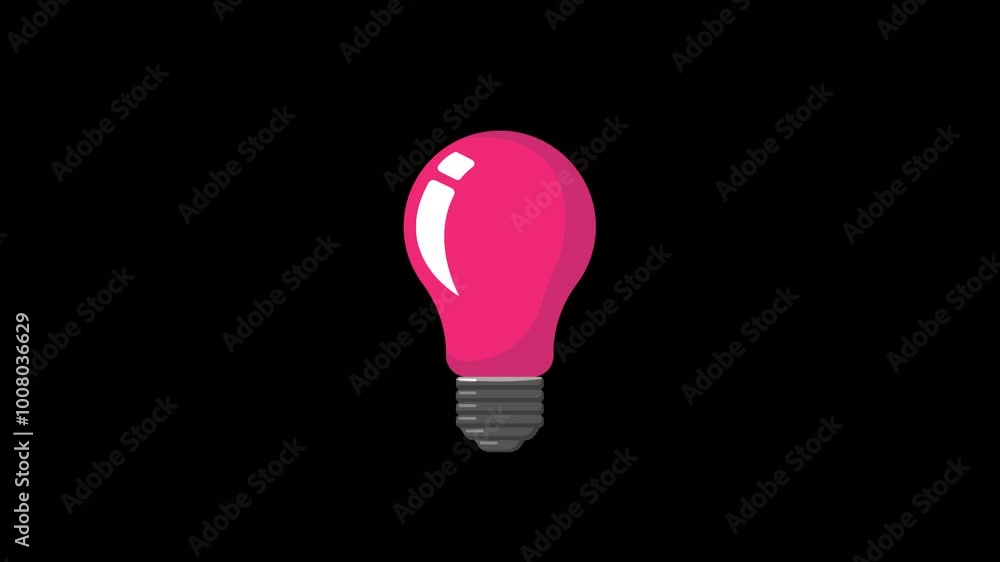 light bulb. an illustration that explains a bright idea or solution to a problem. alpha animation can be used in your video. light bulb. an illustration that explains a bright idea or solution to a problem. alpha animation can be used in your video.
