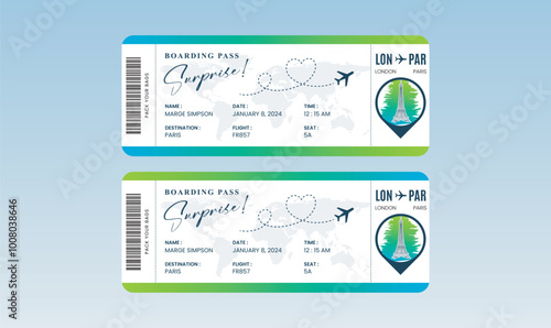 Printable Personalized Airline Ticket, Editable Boarding Pass Template, Customizable Plane Tickets, Airline Gifts
