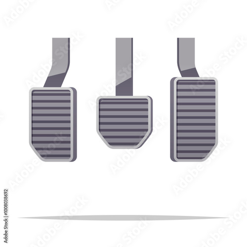 Car pedal vector isolated illustration
