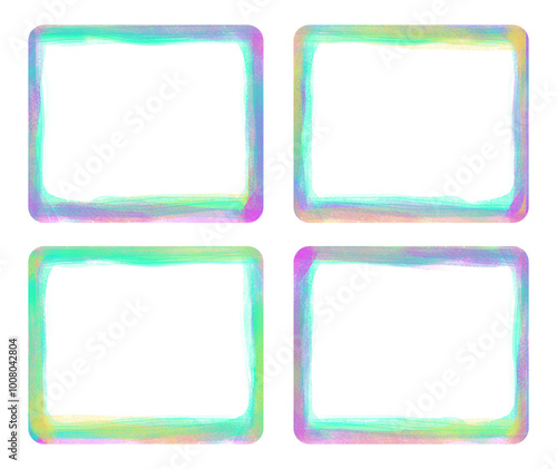 set of colorful frames