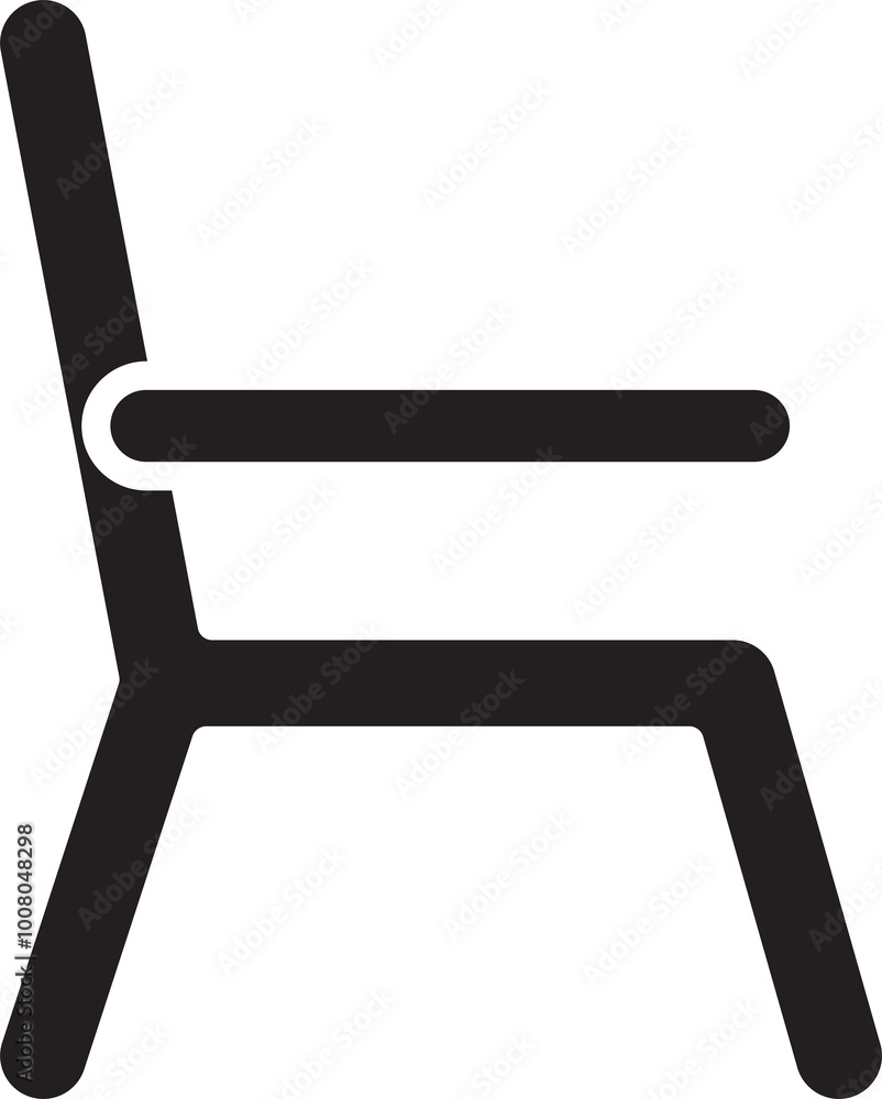 Chair Side View Glyph Icon
Chair Side View Glyph Icon