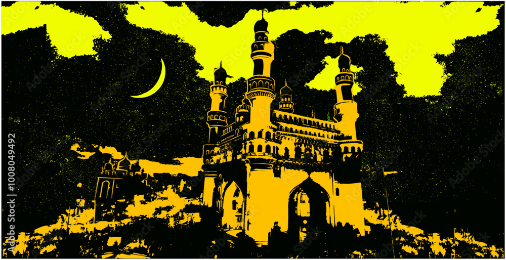 Obraz premium CHAR MINAR NIGHT LIGHT