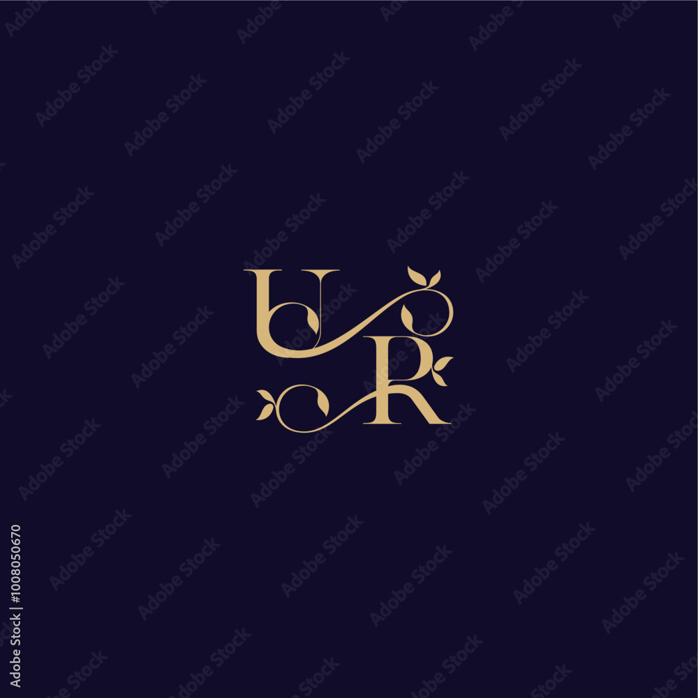 organic and elegant concept UR beauty leaf monogram logo letter wedding initial organic and elegant concept UR beauty leaf monogram logo letter wedding initial