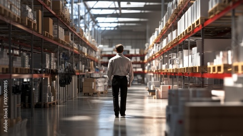 salesman in a hardware warehouse