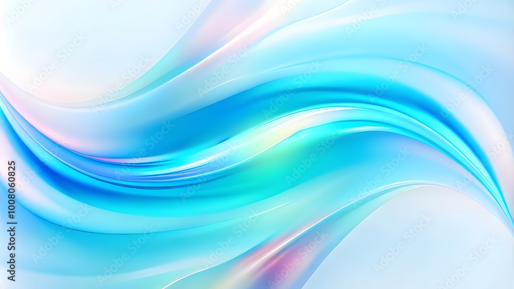 Soft Abstract minimalist wavy background in cool blue tones. Abstract fluid iridescent holographic bright neon curved wave in motion colorful background 3d render. Soft Abstract minimalist wavy background in cool blue tones. Abstract fluid iridescent holographic bright neon curved wave in motion colorful background 3d render.