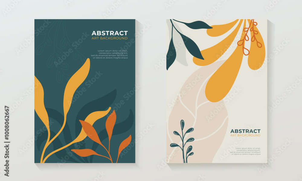 Abstract background set summer season concept. Banner template with tropical leaves for social media post, mobile app, web, summer sale, promotional content. Vector illustration Abstract background set summer season concept. Banner template with tropical leaves for social media post, mobile app, web, summer sale, promotional content. Vector illustration