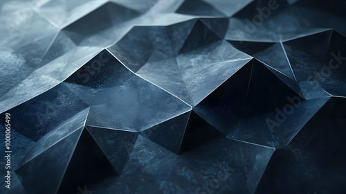 Wallpaper Mural Abstract 3D Blue Geometric Background Torontodigital.ca