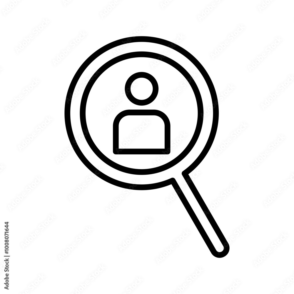search user accounts, minimalist icon search user accounts, minimalist icon