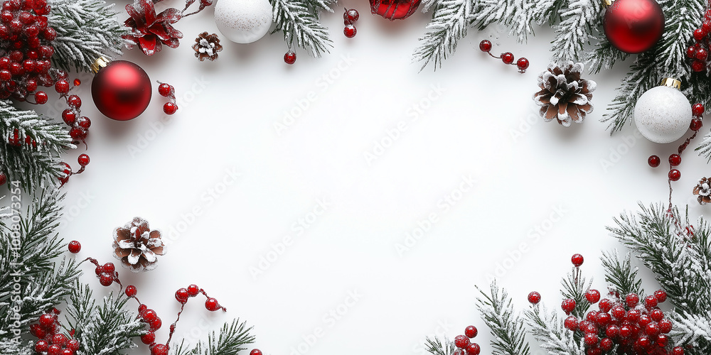 Weihnachtskarte Banner mit schöner Weihnachtsdekoration. Platz für eigenenen Text. Werbebanner oder Poster Weihnachtskarte Banner mit schöner Weihnachtsdekoration. Platz für eigenenen Text. Werbebanner oder Poster