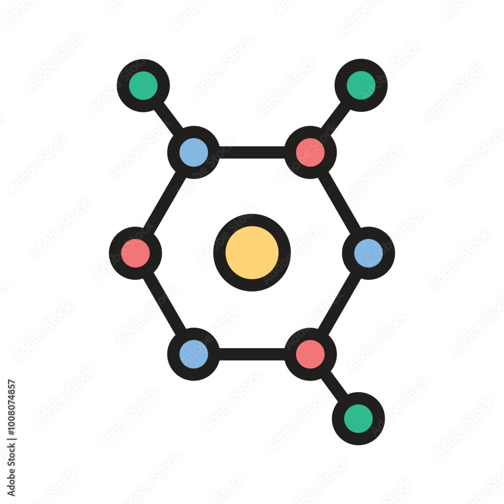 Diagram representing atoms and their molecular bonding in scientific research Diagram representing atoms and their molecular bonding in scientific research