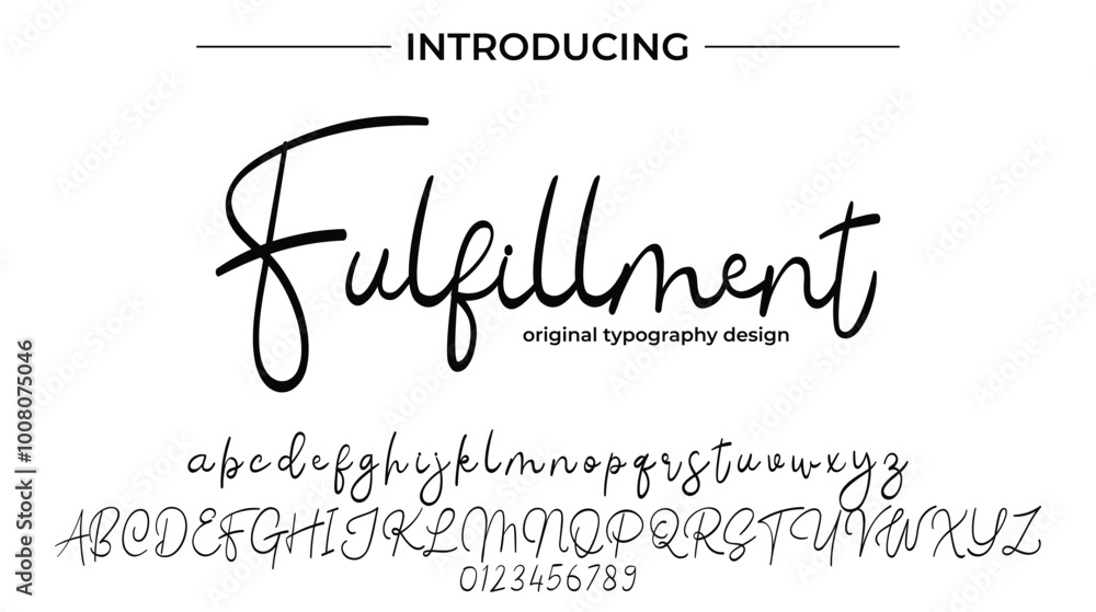 Fulfillment Font Stylish brush painted an uppercase vector letters, alphabet, typeface Fulfillment Font Stylish brush painted an uppercase vector letters, alphabet, typeface